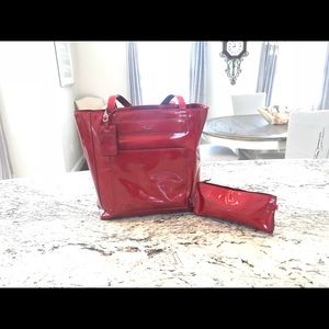 Tumi Computer Bag w inside zipper pocket & clutch